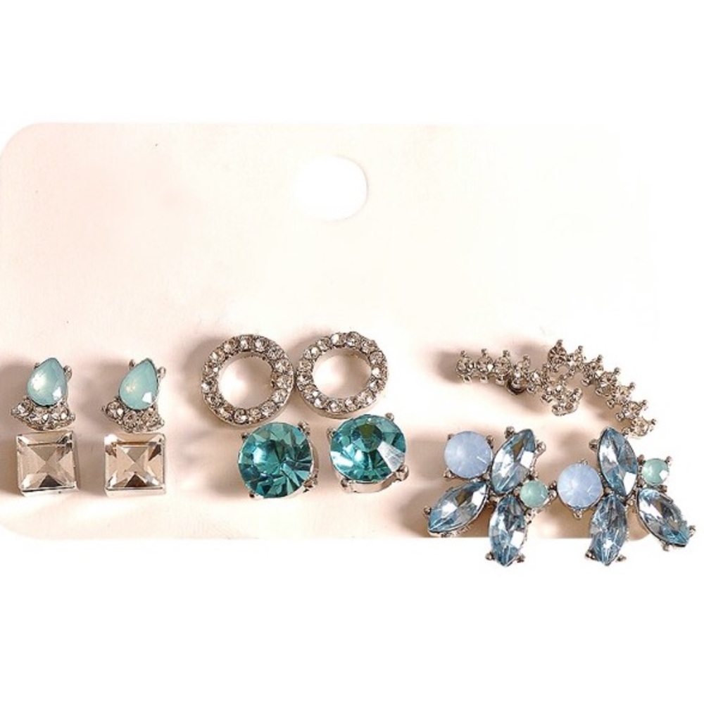 NEW💙💎BEAUTIFUL BLUES! SPARKLING STUDS BUNDLE💎💙 - Picture 3 of 8